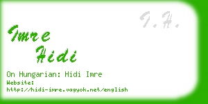 imre hidi business card